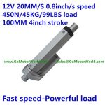 Linear Actuator 12v dc 4 inch storke 50kg
