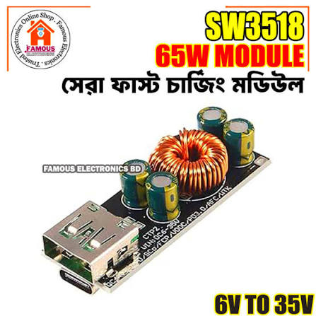 SW 3518 Fasrt Charging Modiul 65w 6 -35 dc to usb